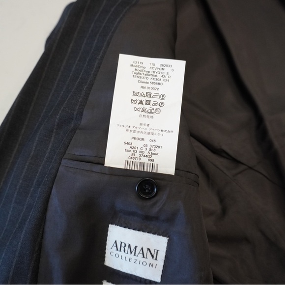 Armani Collezioni Grey Pinstripe Suit - Picture 4 of 16